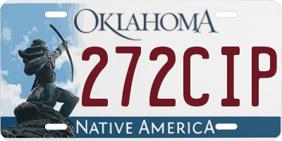 OK license plate 272CIP