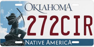 OK license plate 272CIR