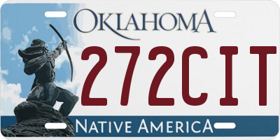 OK license plate 272CIT