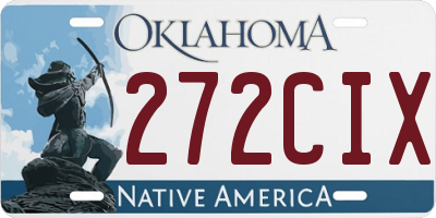 OK license plate 272CIX