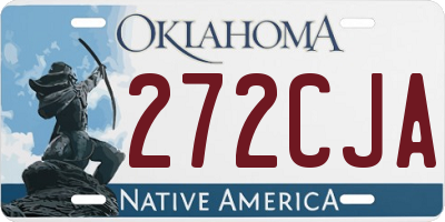 OK license plate 272CJA