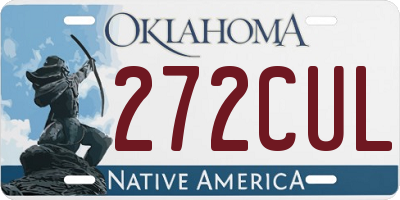 OK license plate 272CUL