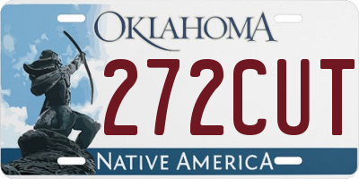 OK license plate 272CUT