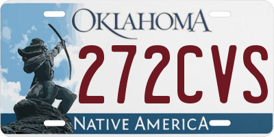 OK license plate 272CVS