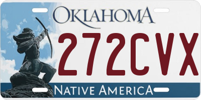 OK license plate 272CVX