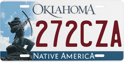 OK license plate 272CZA