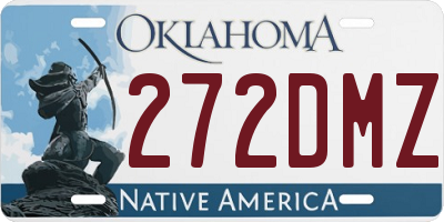 OK license plate 272DMZ