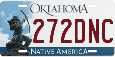 OK license plate 272DNC