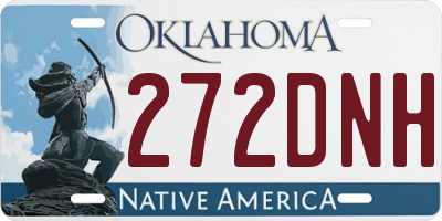 OK license plate 272DNH