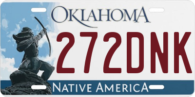 OK license plate 272DNK