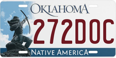 OK license plate 272DOC