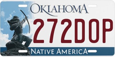 OK license plate 272DOP