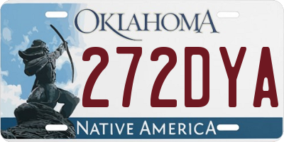 OK license plate 272DYA