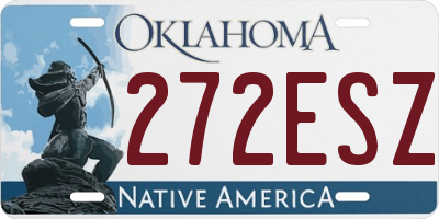 OK license plate 272ESZ