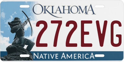 OK license plate 272EVG