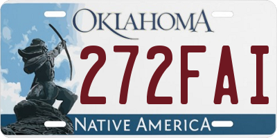 OK license plate 272FAI