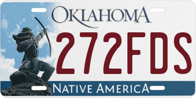 OK license plate 272FDS