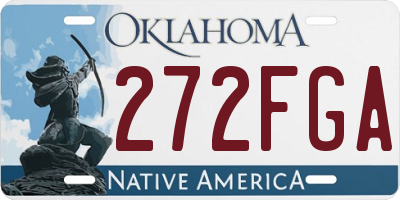 OK license plate 272FGA