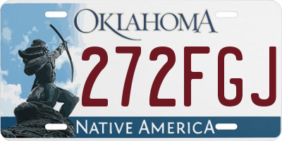 OK license plate 272FGJ