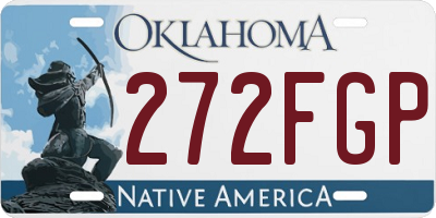OK license plate 272FGP