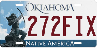 OK license plate 272FIX