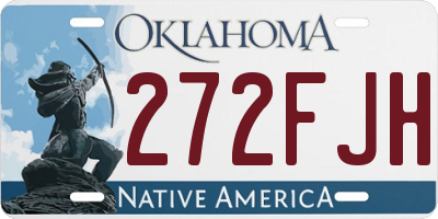 OK license plate 272FJH