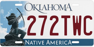 OK license plate 272TWC