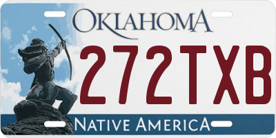OK license plate 272TXB