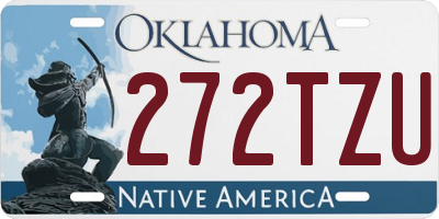 OK license plate 272TZU