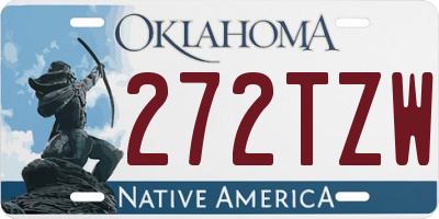 OK license plate 272TZW