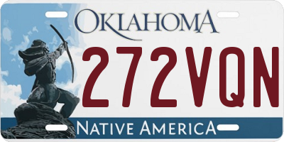 OK license plate 272VQN