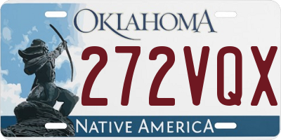 OK license plate 272VQX