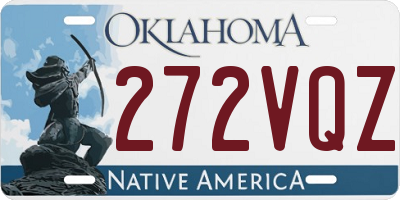 OK license plate 272VQZ