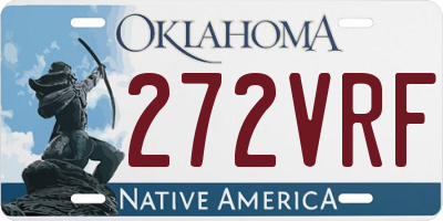 OK license plate 272VRF