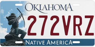 OK license plate 272VRZ