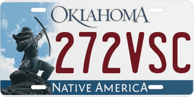 OK license plate 272VSC