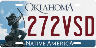 OK license plate 272VSD