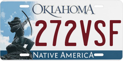 OK license plate 272VSF