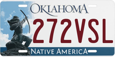 OK license plate 272VSL