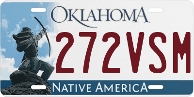 OK license plate 272VSM
