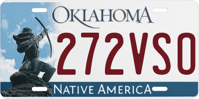 OK license plate 272VSO