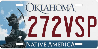 OK license plate 272VSP