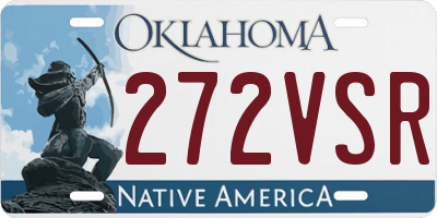 OK license plate 272VSR