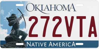 OK license plate 272VTA