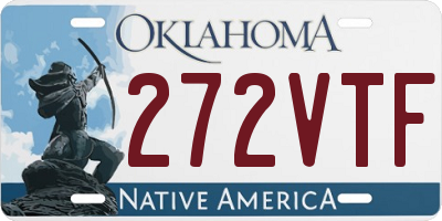 OK license plate 272VTF