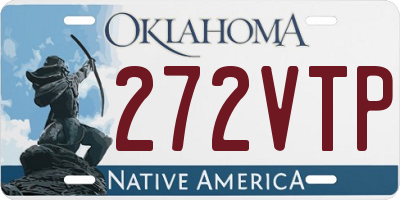 OK license plate 272VTP