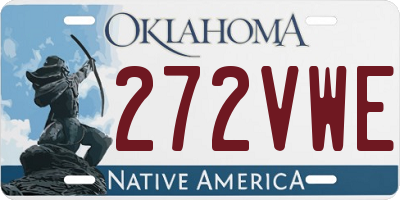OK license plate 272VWE