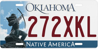 OK license plate 272XKL