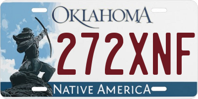OK license plate 272XNF