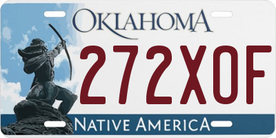 OK license plate 272XOF